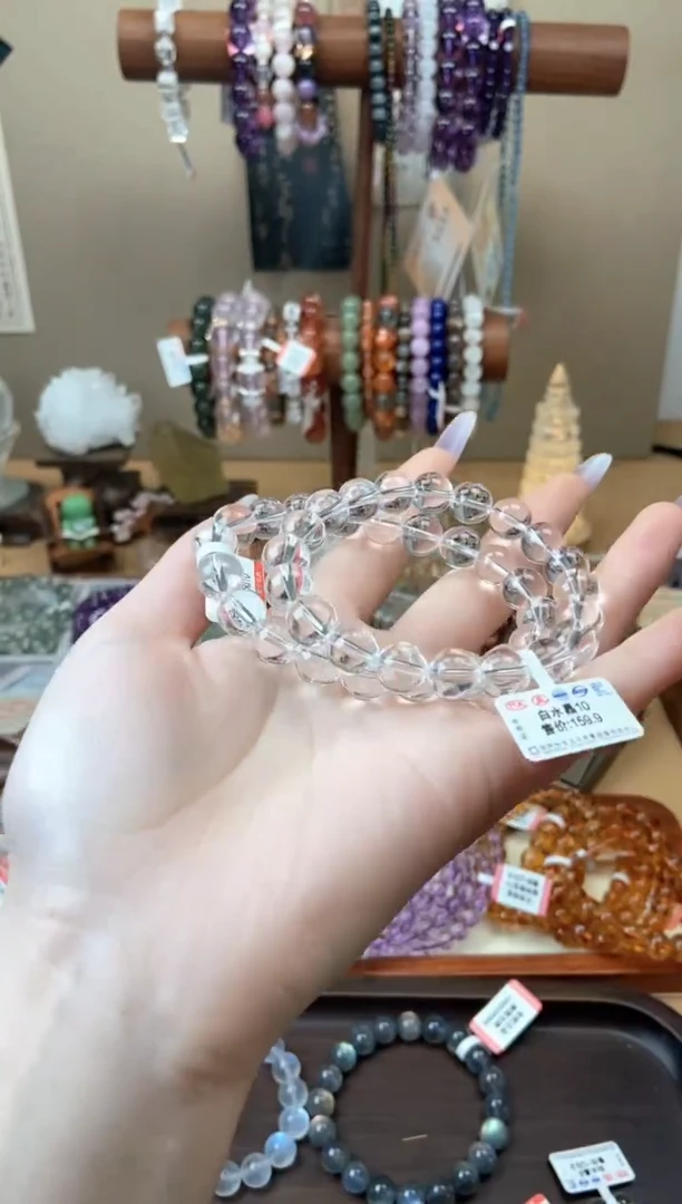 【闪购商品】水晶手链未镶嵌单A白水晶10m