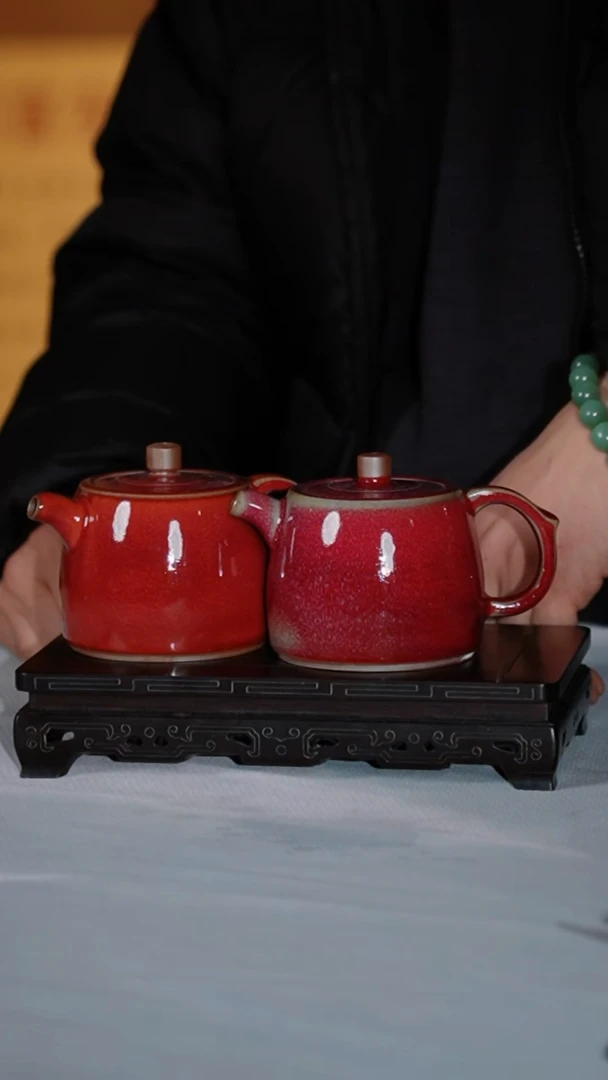 【闪购商品】95-10柱石壶（富安工作室 窑变随机）