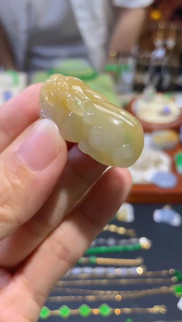 翡翠未镶嵌颈饰貔貅