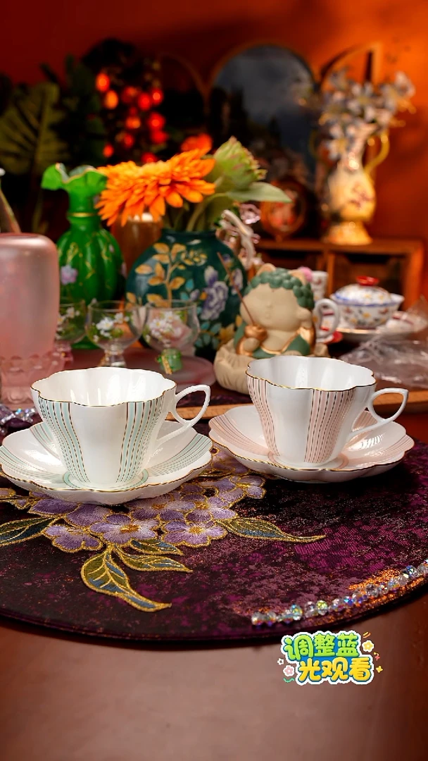 秋田清仓放漏局儿-日光金泽咖啡杯2只