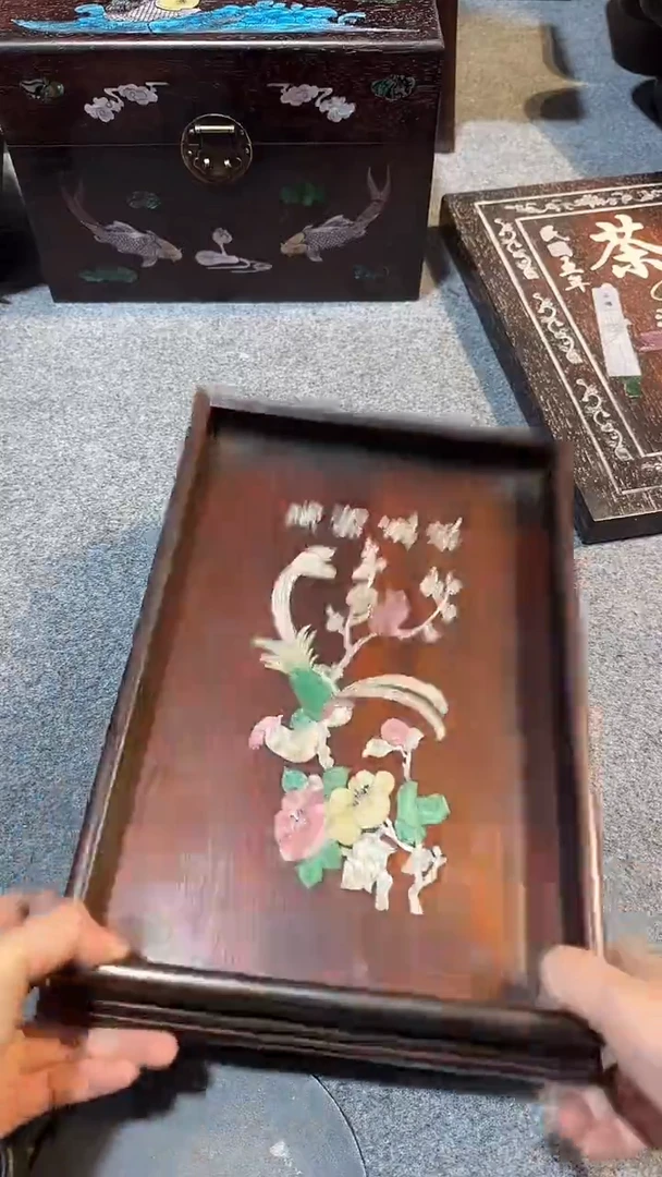 木紫檀拆件雕刻板以直播间实物为准微瑕老物件