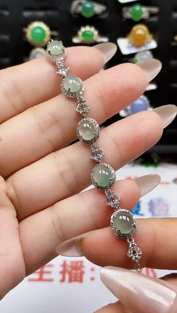 银S925镶嵌戒指翡翠0583
