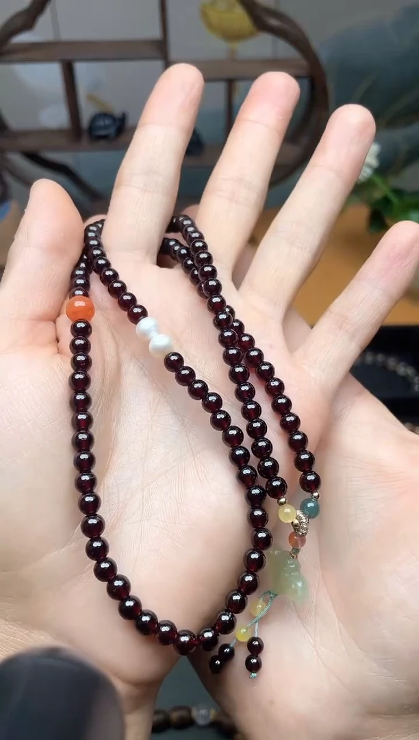 未镶嵌颈饰石榴石项链 多样性拍一发一