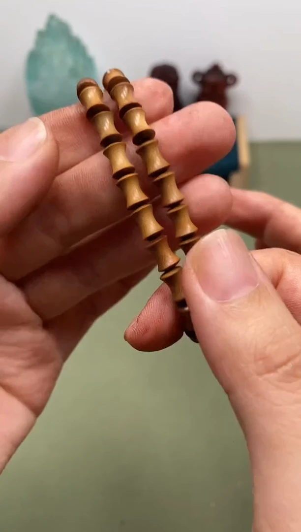 【闪购商品】檀香木木艺印度老山檀6x8竹节珠双圈手链