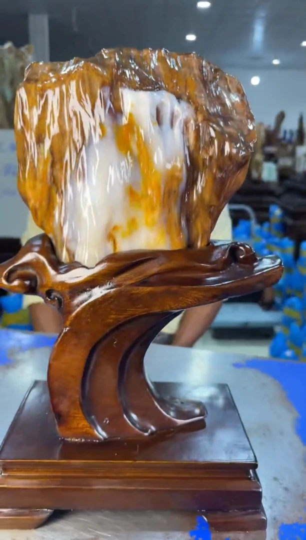 未镶嵌摆件硅化玉17