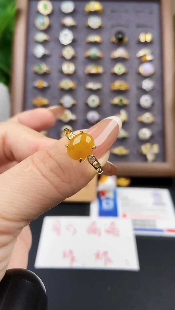 银S925镶嵌戒指翡翠211