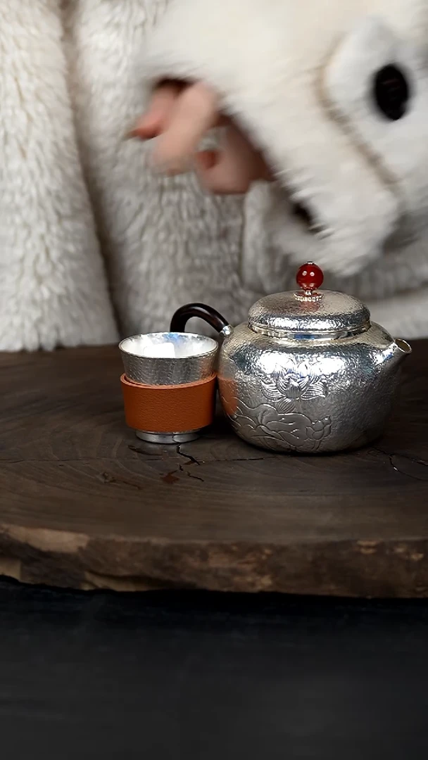 【闪购商品】双鱼戏水银壶+配1小银杯
