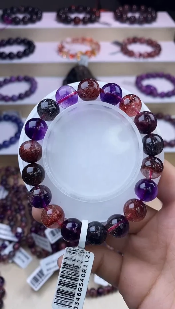 【闪购商品】水晶手链未镶嵌黑加仑超七单圈11m+