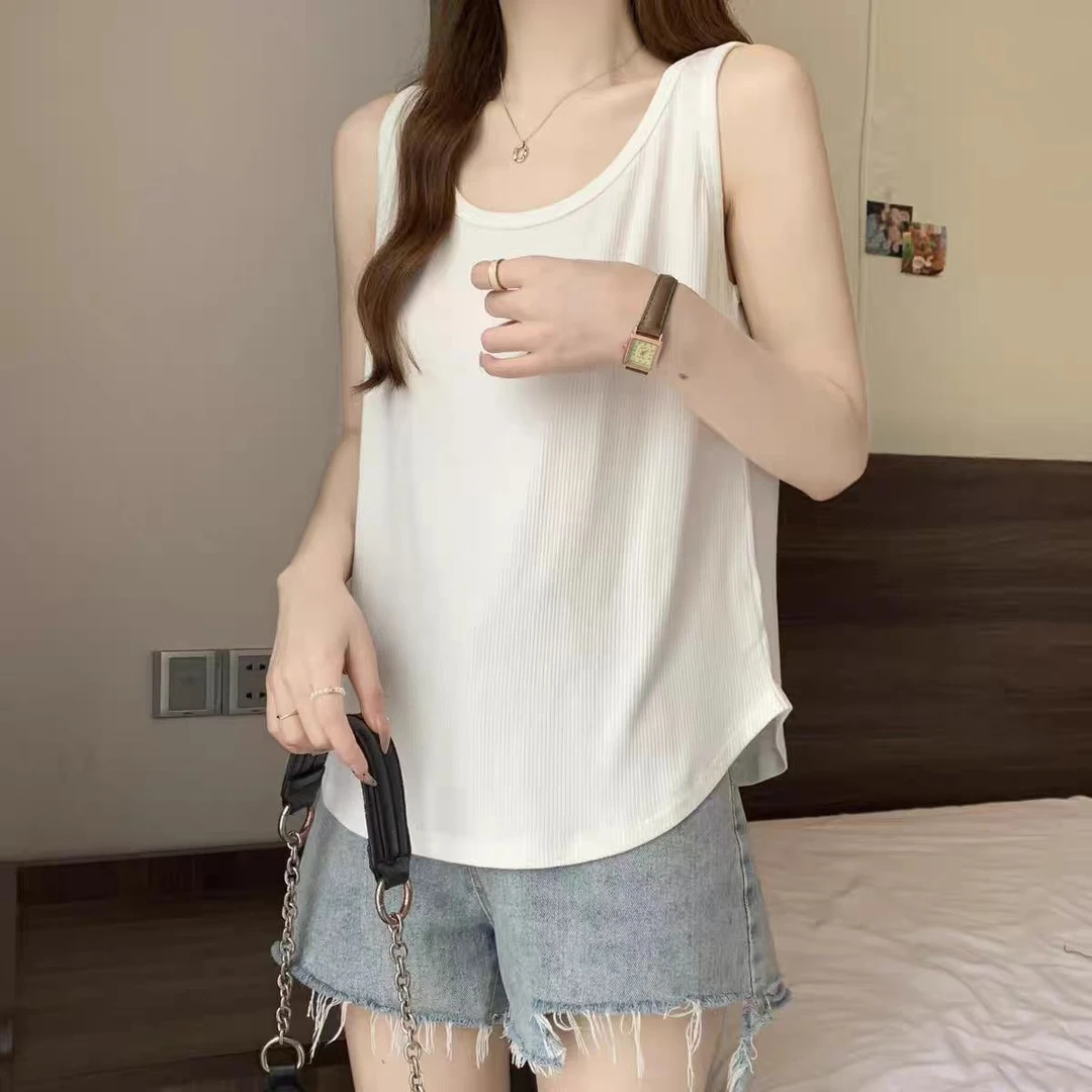 莫代尔宽松吊带背心女新款春夏大码遮肉显瘦外穿内搭打底无袖上衣