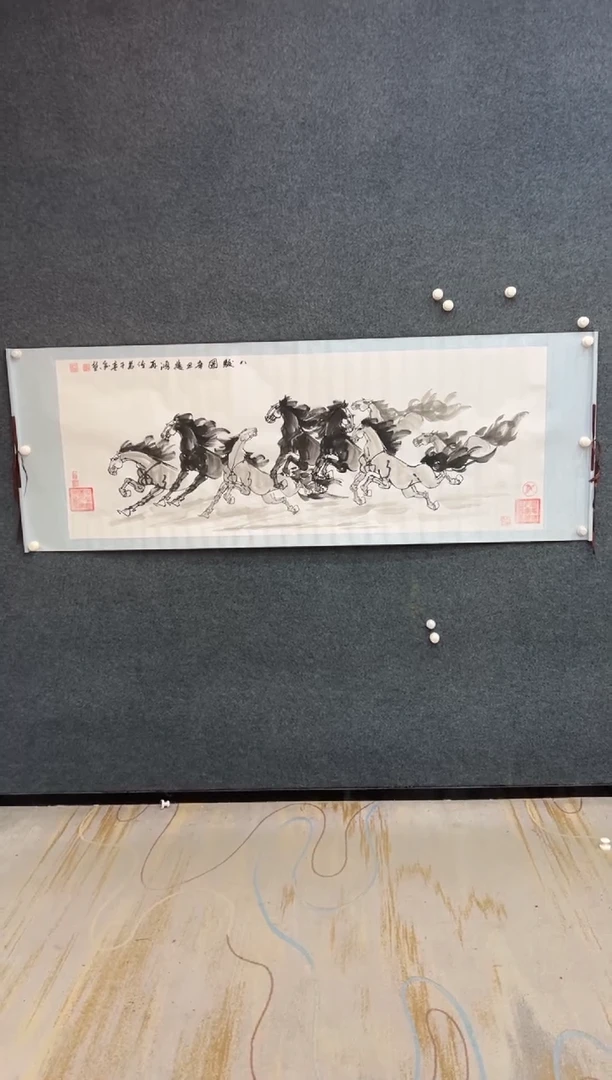 国画美术馆-黄春香-六尺-骏马11