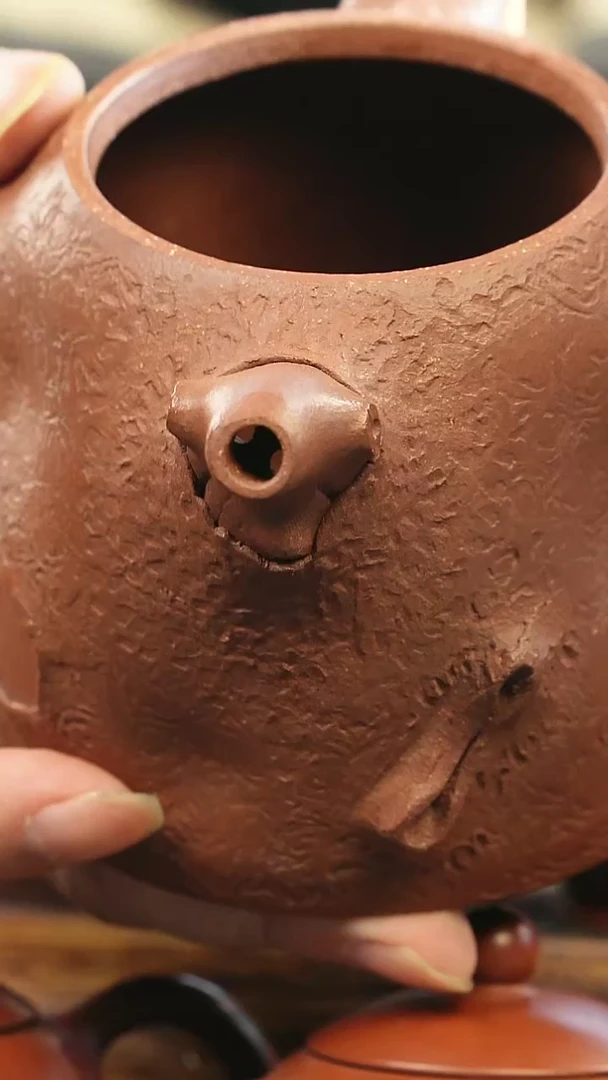 茶壶红泥@*朱泥大树桩秦权