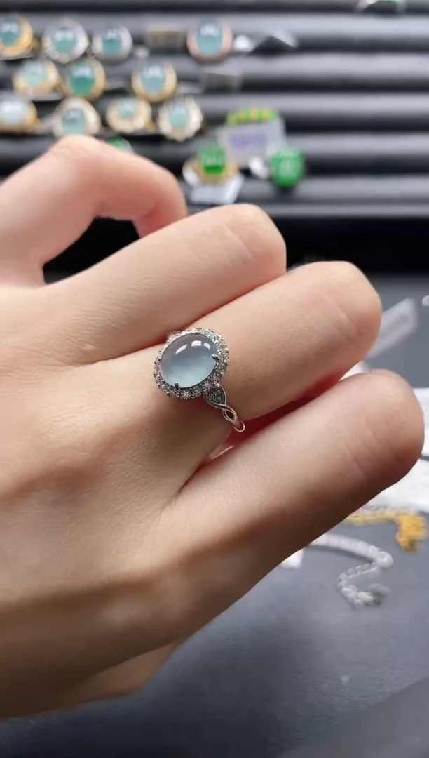 【闪购商品】翡翠戒指银S925镶嵌1111-