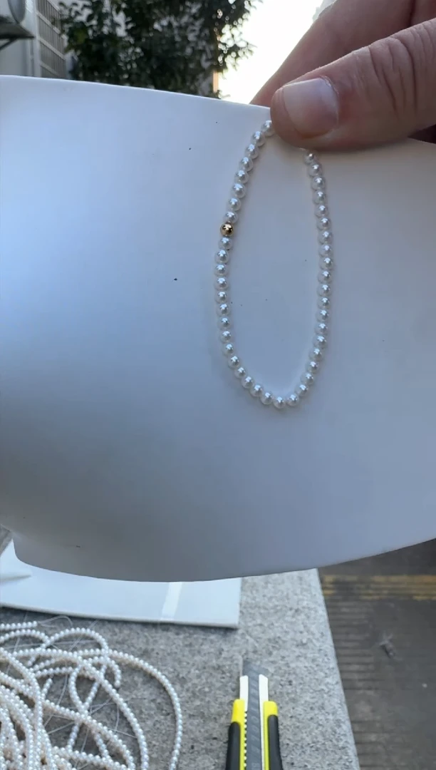 【闪购商品】淡水珍珠手绳18K金镶嵌手链