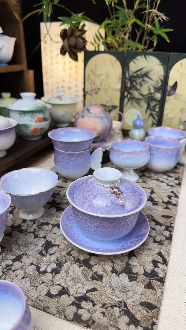 天***∽元宝三才盖碗