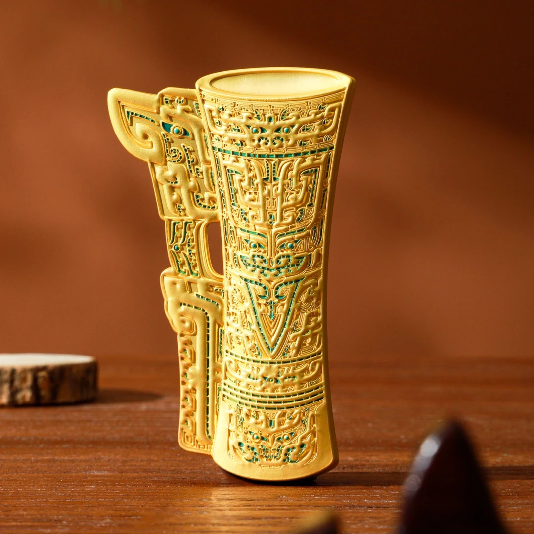 中国考古博物馆兰台邮局象牙杯浮雕冰箱贴