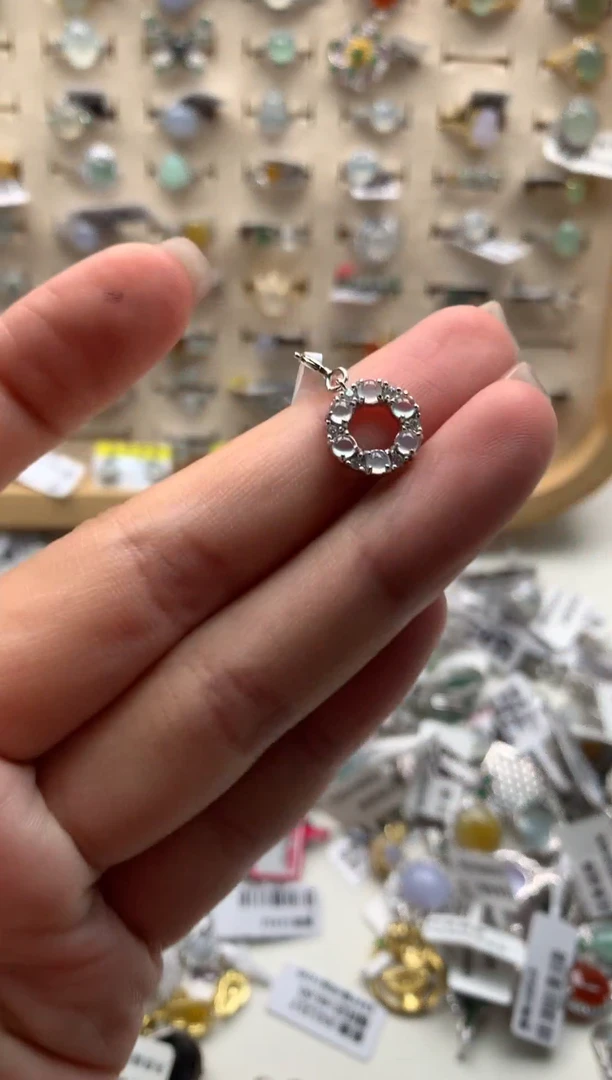 翡翠银S925镶嵌颈饰64