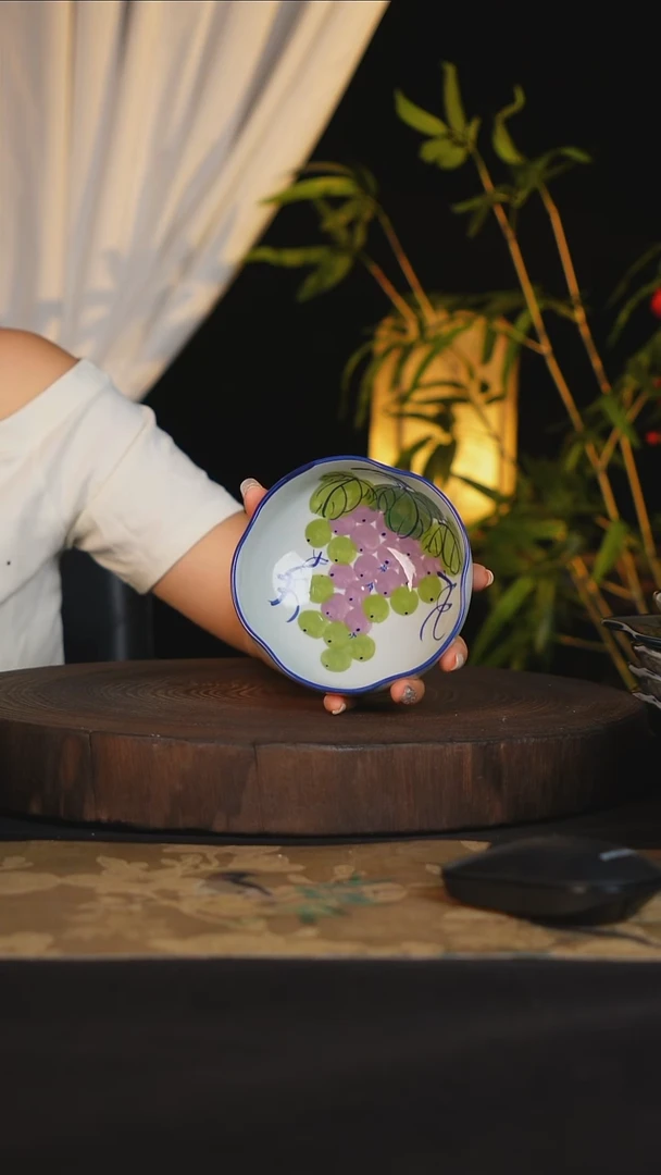 碗景德镇手工手绘高温釉下彩可进蒸箱烤箱洗碗机
