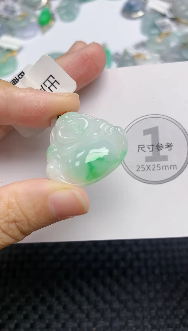 颈饰18K金镶嵌翡翠天然缅甸A货翡翠百元以上9元证书费自理