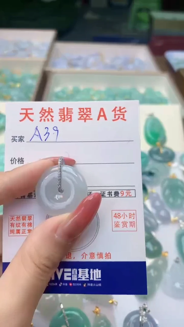 颈饰未镶嵌翡翠天然A货翡翠挂件