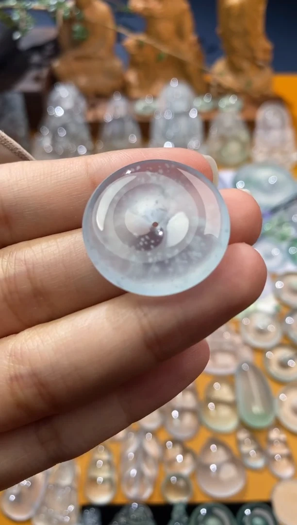 【闪购商品】定制翡翠未镶嵌平安扣25.9*5.4