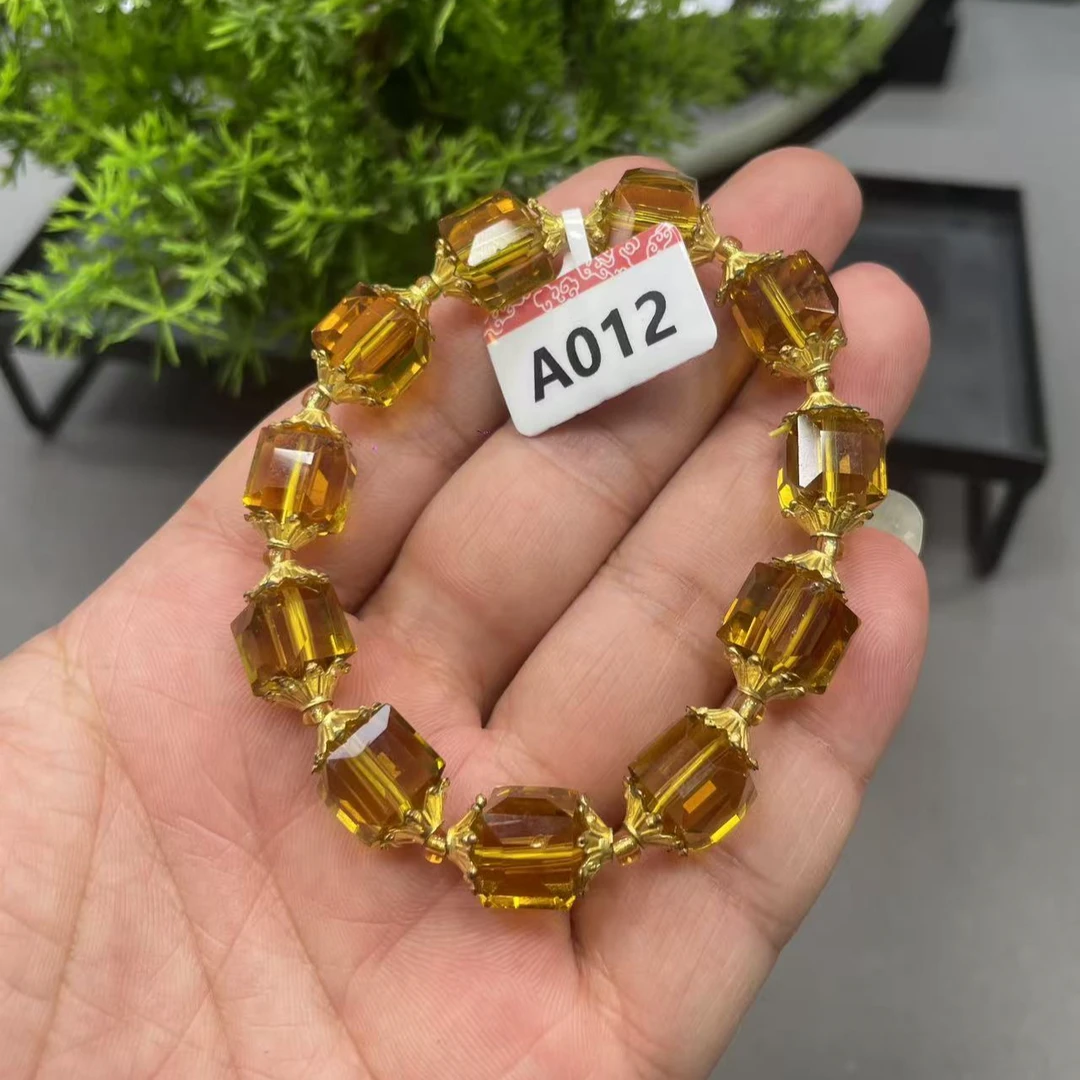 【喜汇甄选】A012黄水晶切面单圈手串