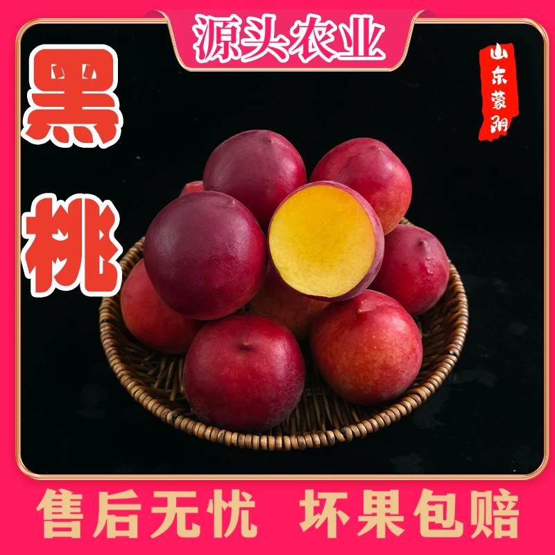【黑桃】山东黑桃桃子脆甜多汁应季新鲜水果3/4.5斤装S