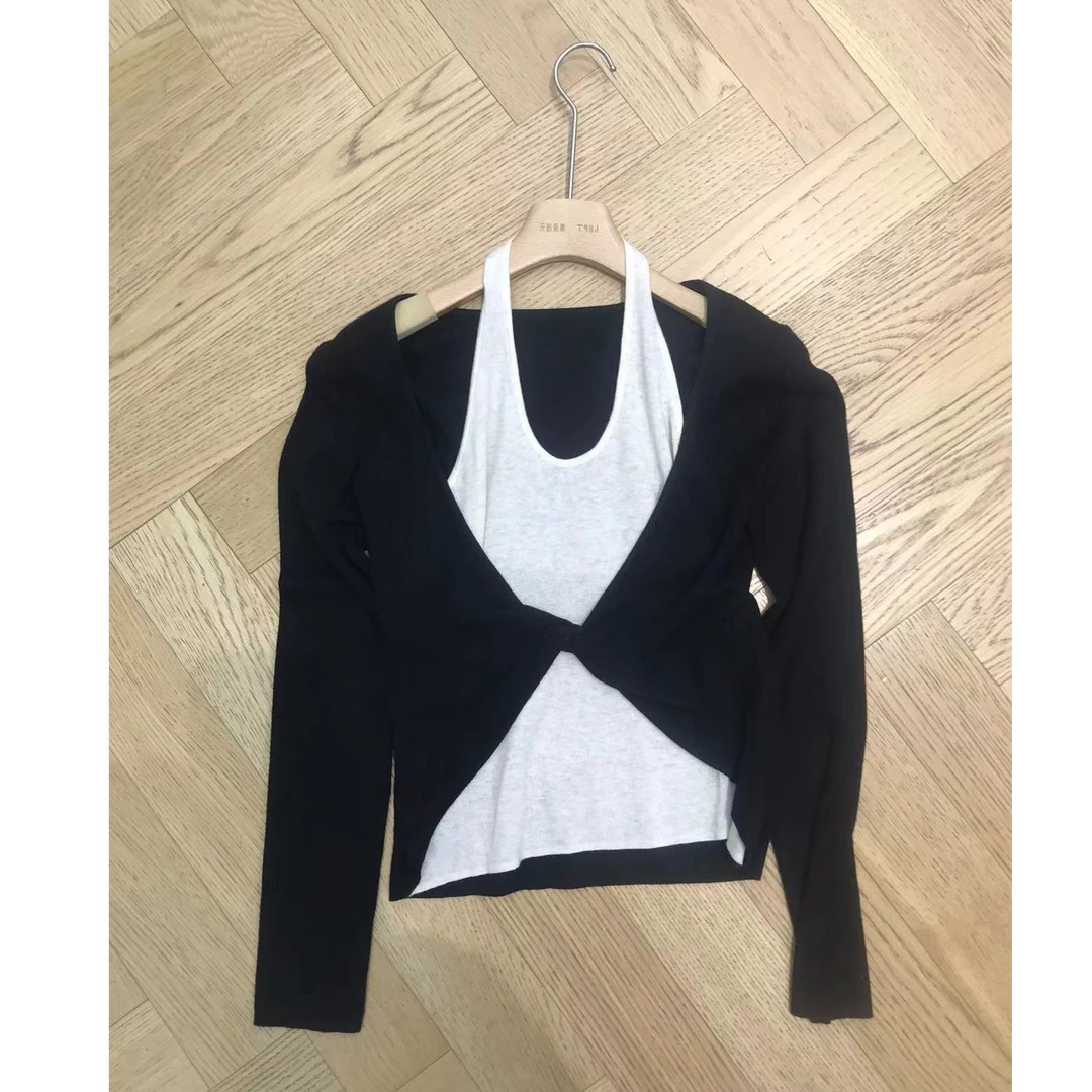 【no退no换 谨慎下单】假两件长袖针织衫 M7523