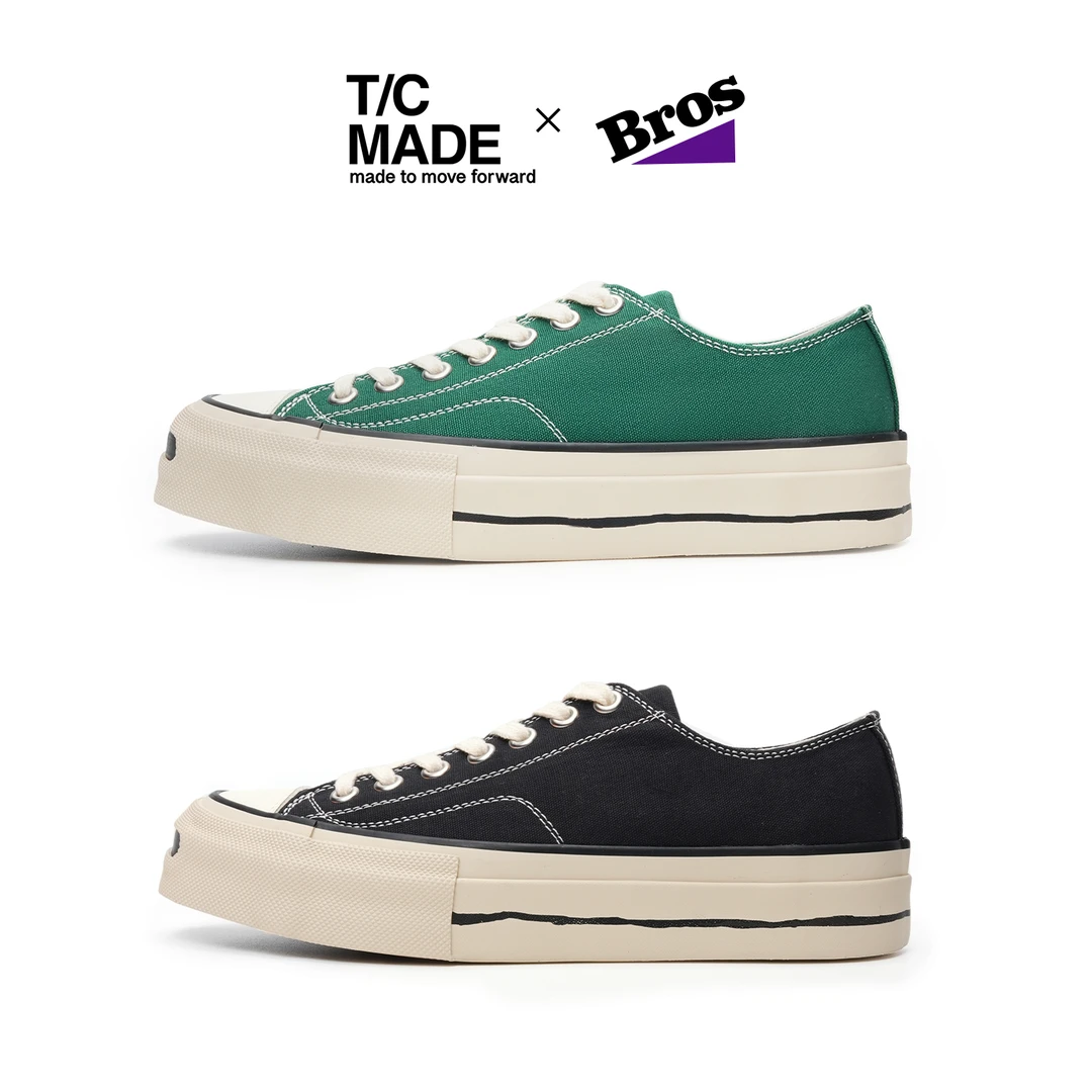 tcmade x broshood联名开口笑 李灿森同款低帮硫化鞋帆布鞋男女款