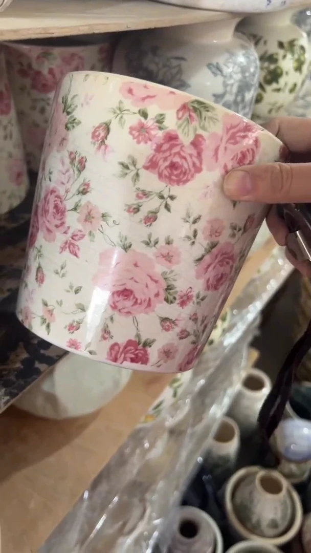 【闪购商品】陶瓷花盆高度15CM内口13.5CM