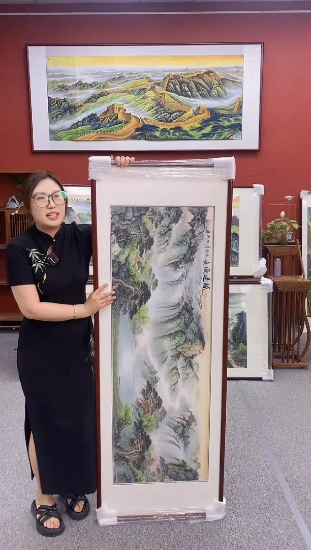 国画手绘国画  源远流长 172*62
