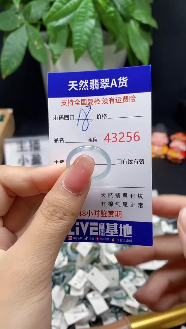 翡翠戒指未镶嵌 天然翡翠戒圈3256
