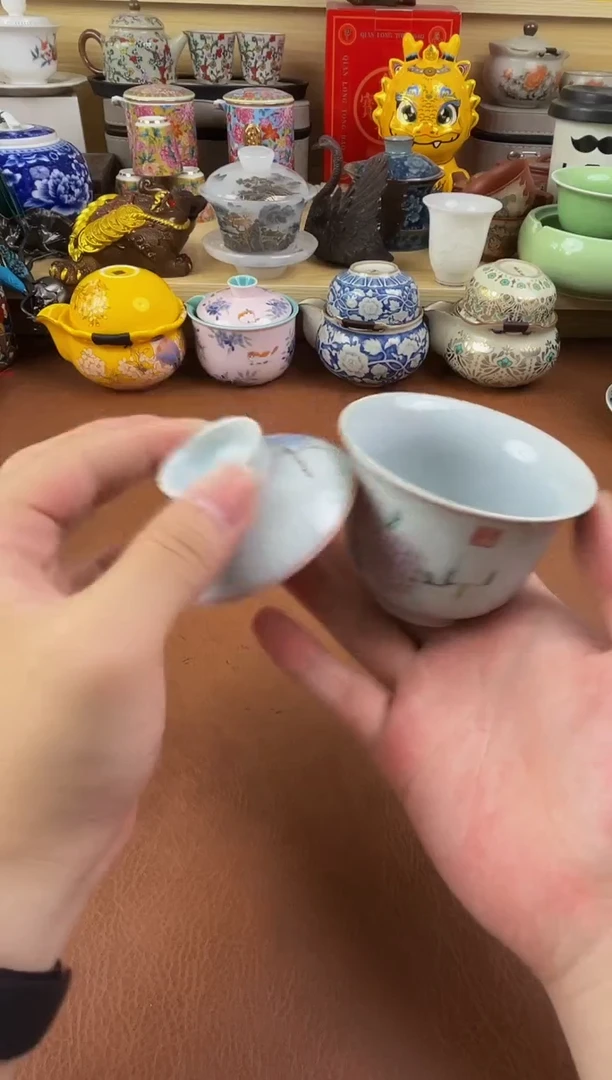 陶瓷茶具摆件旅行套组