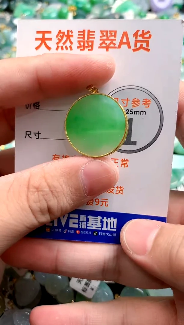 颈饰18K金镶嵌翡翠1053317533