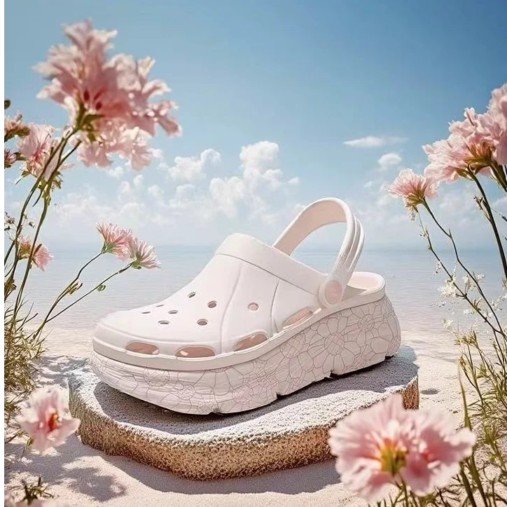 【小雏菊】斯凯奇2025夏新款女洞洞鞋外穿包头踩屎感沙滩凉鞋111671