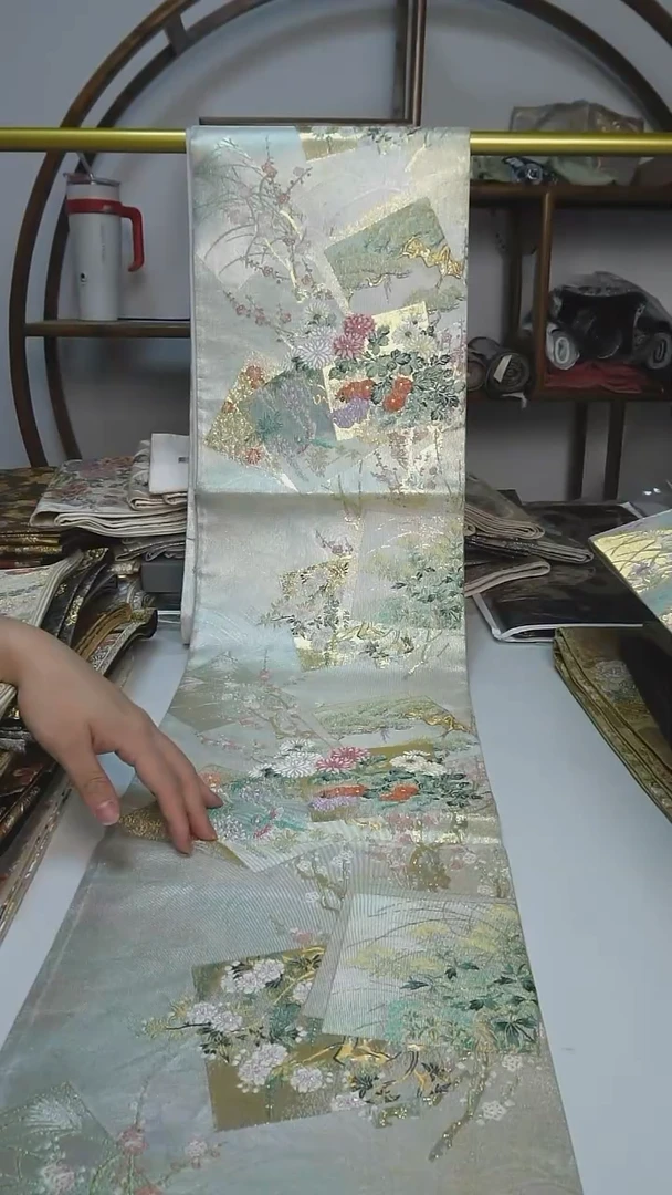 织绣西阵织六通花卉