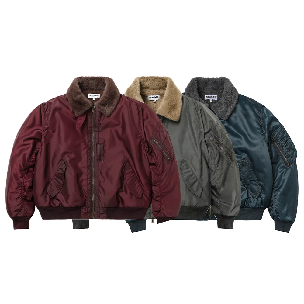 mocuishle（MCSL）「暗涌」飞行员夹克水洗油污棉服外套
