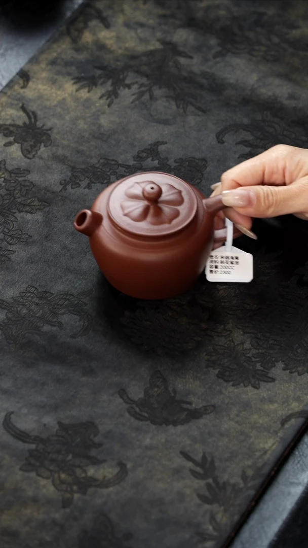 茶壶紫砂宋器海棠桃花紫泥200cc