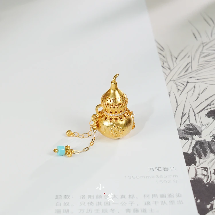 18K金葫芦流苏吊坠（多样性发）G80688