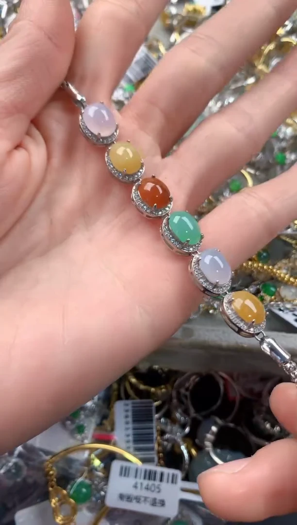 银S925镶嵌戒指翡翠444   6