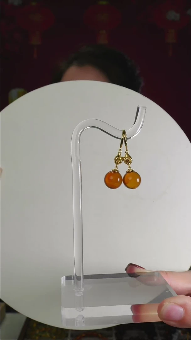 【闪购商品】琥珀颈饰银S925镶嵌11+灵草珀