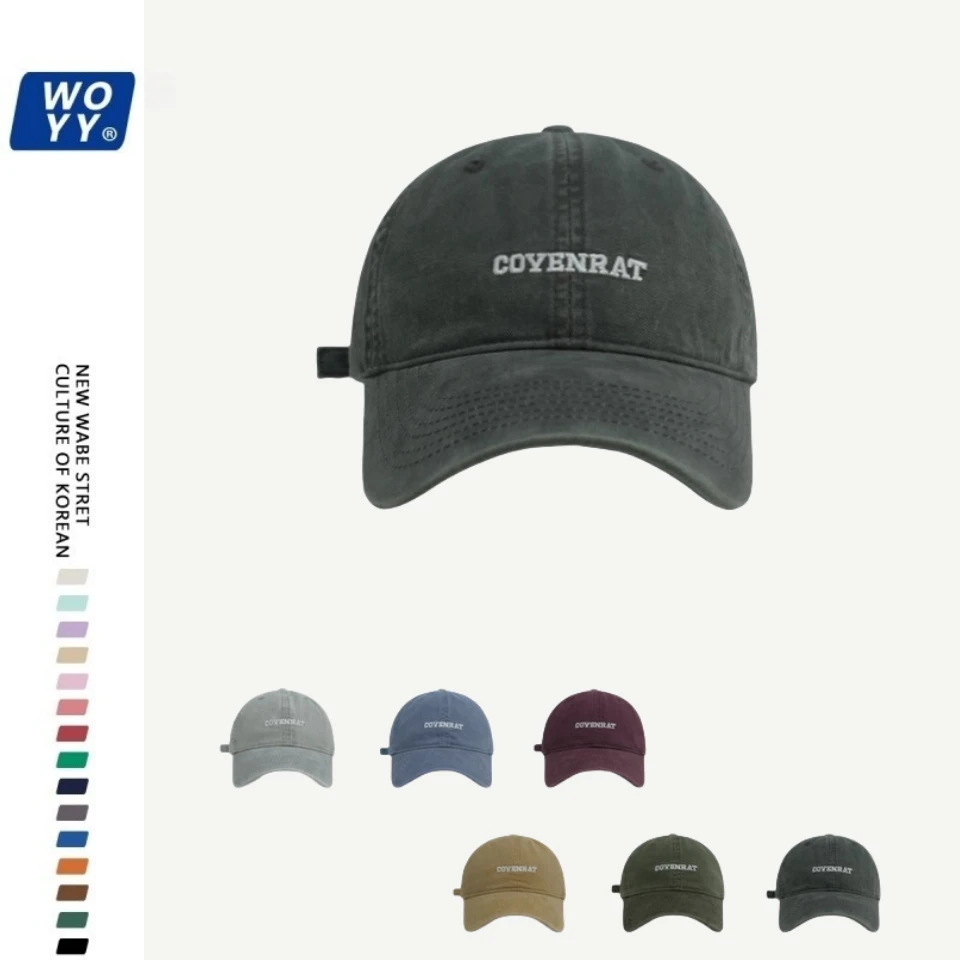 【哇喔咿呀】 加大头围水洗复古做旧时尚美式复古棒球帽女显脸小