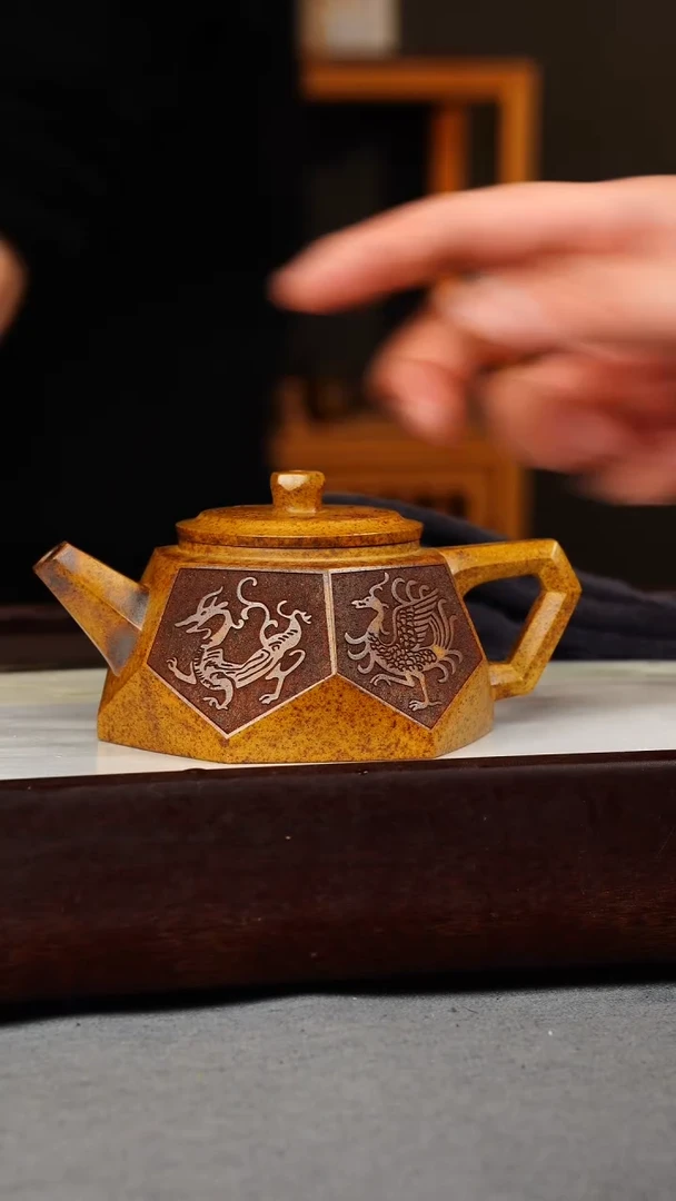 【闪购商品】紫砂茶壶龙骨金砂 钻石 四大神兽