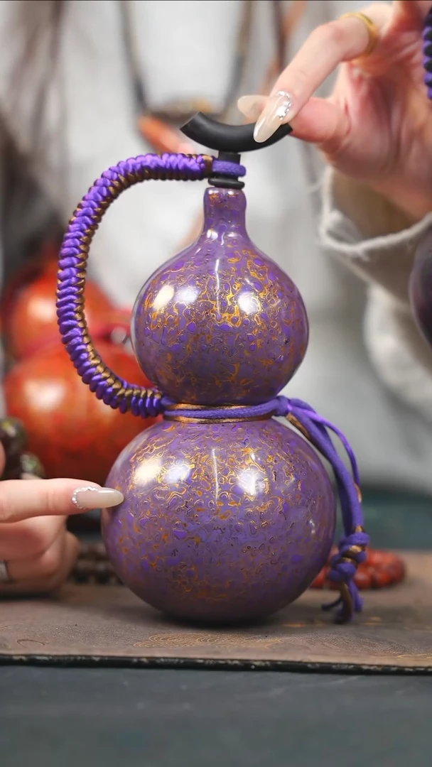 【闪购商品】XD112漆艺酒葫芦不包手串及旋转底座
