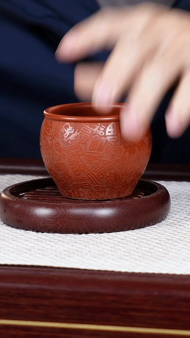 茶杯紫砂宜兴原矿紫砂 全手工制作