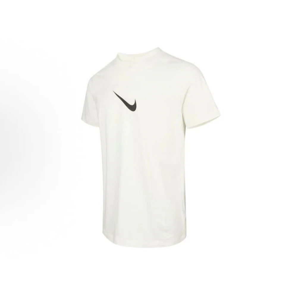 NIKE 男子字母运动休闲训练圆领短袖 白色 经典 透气 HV1694-133