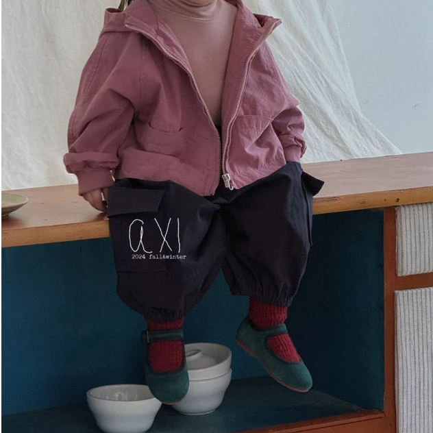 【歪歪妞童装】ax41儿童复古森系工装裤