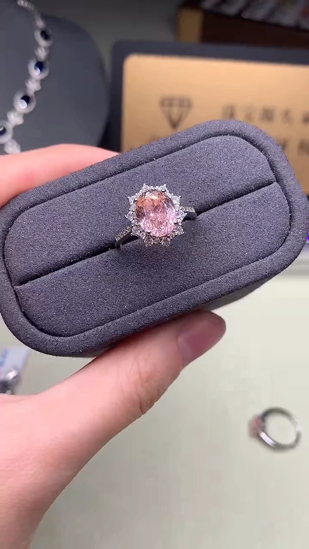 银S925镶嵌戒指双色碧玺.。。。。