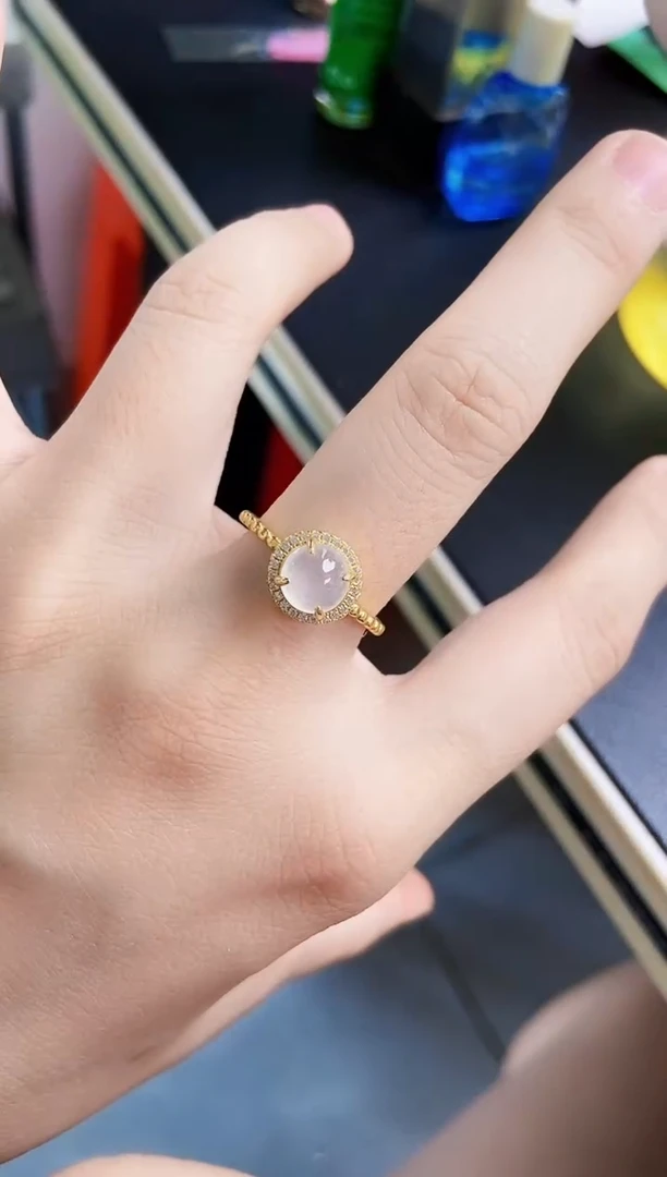 翡翠戒指银S925镶嵌56898