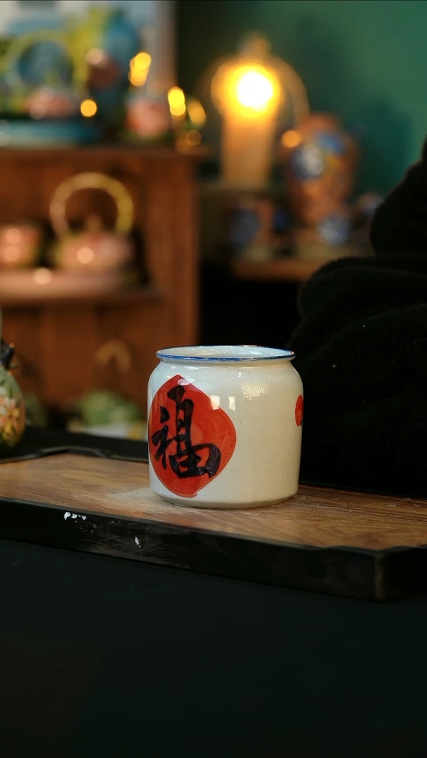 【闪购商品】杯手绘心瓷陶瓷浮力