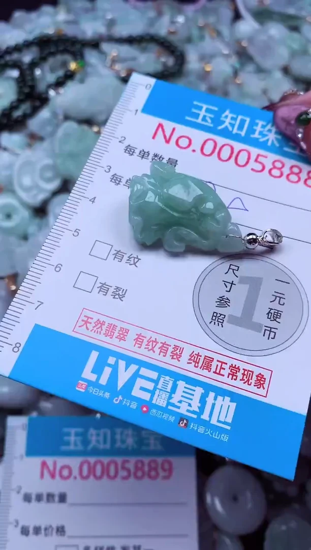 吊坠(不含链)未镶嵌翡翠5888